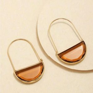 Anthropologie Crescent hoop earrings